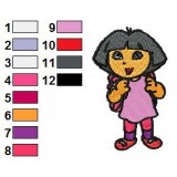 Dora Back to School Embroidery Design 02